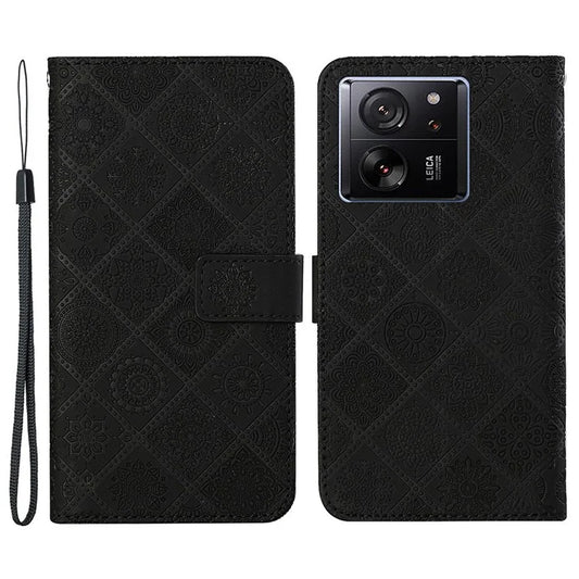 For Xiaomi 13T / 13T Pro / Redmi K60 Ultra Case Wallet Stand Imprinted Leather Phone Cover