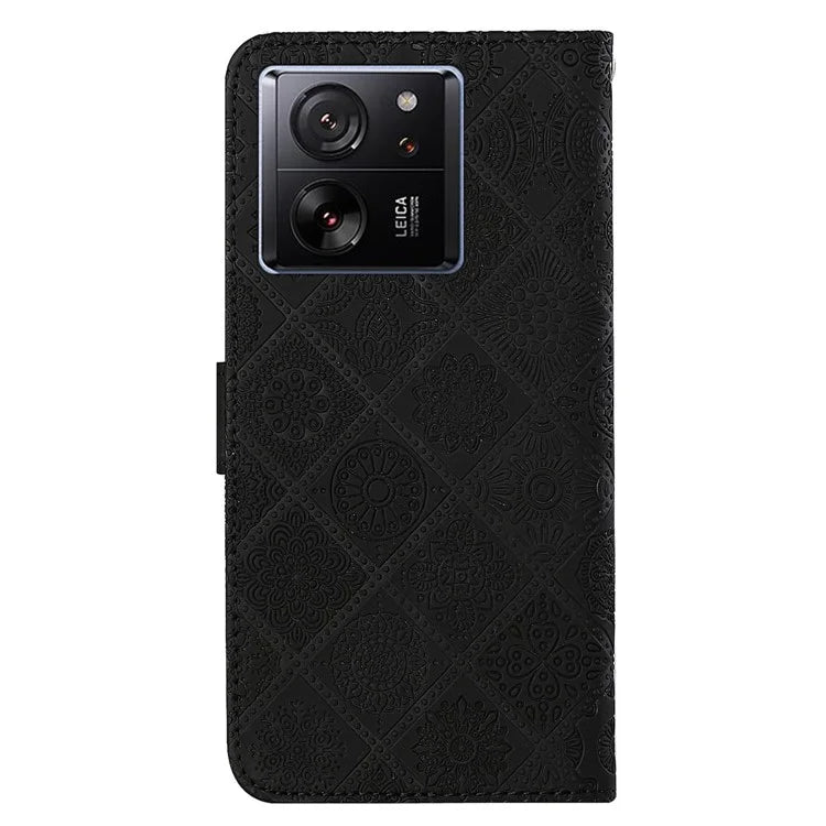 For Xiaomi 13T / 13T Pro / Redmi K60 Ultra Case Wallet Stand Imprinted Leather Phone Cover