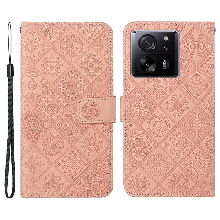For Xiaomi 13T / 13T Pro / Redmi K60 Ultra Case Wallet Stand Imprinted Leather Phone Cover
