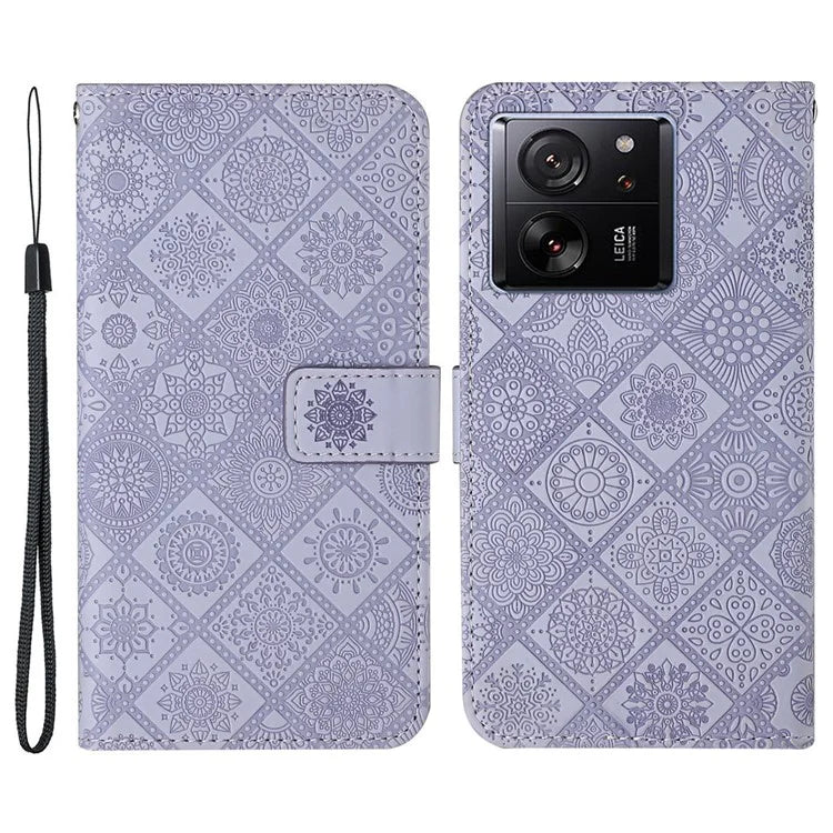 For Xiaomi 13T / 13T Pro / Redmi K60 Ultra Case Wallet Stand Imprinted Leather Phone Cover
