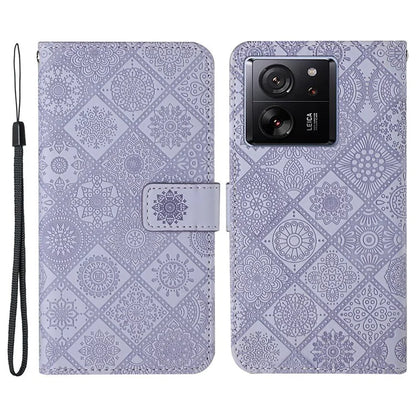 For Xiaomi 13T / 13T Pro / Redmi K60 Ultra Case Wallet Stand Imprinted Leather Phone Cover