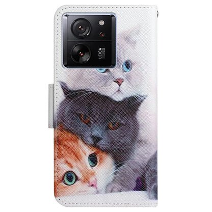 For Xiaomi 13T / 13T Pro / Redmi K60 Ultra Cell Phone Case PU Leather Cross Texture Stand Cover