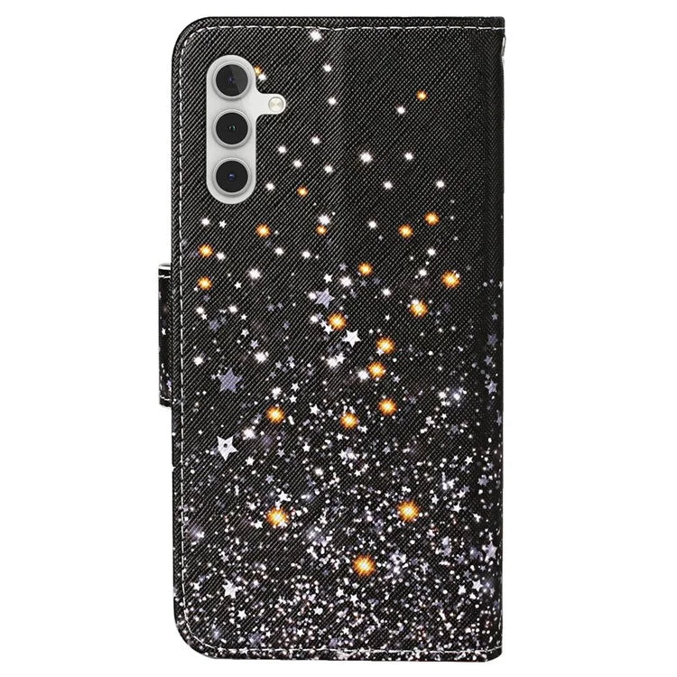 For Samsung Galaxy A15 5G Case PU Leather Pattern Printing Wallet Phone Cover with Strap