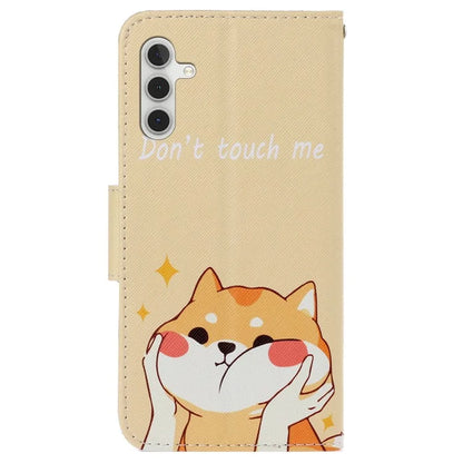 For Samsung Galaxy A15 5G Case PU Leather Pattern Printing Wallet Phone Cover with Strap