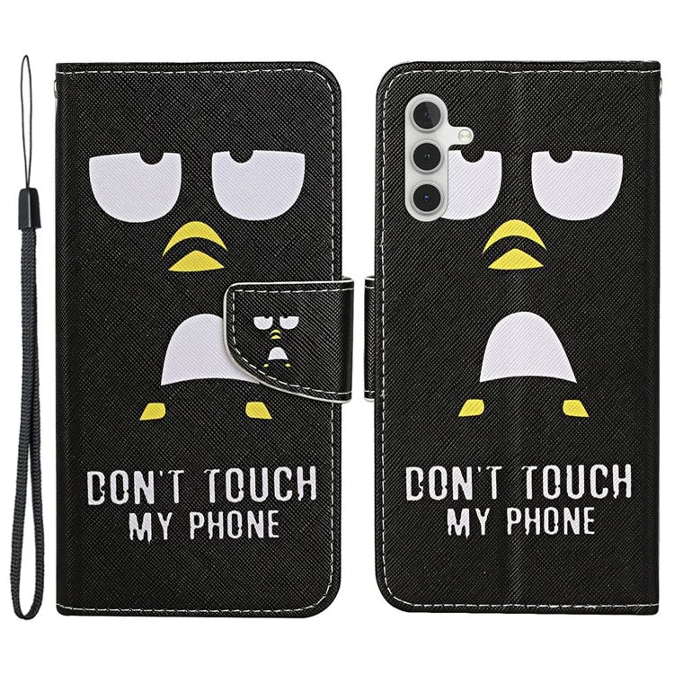 For Samsung Galaxy A15 5G Case PU Leather Pattern Printing Wallet Phone Cover with Strap