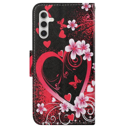 For Samsung Galaxy A15 5G Case PU Leather Pattern Printing Wallet Phone Cover with Strap