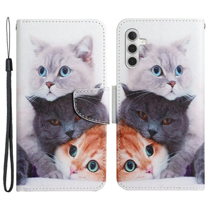 For Samsung Galaxy A15 5G Case PU Leather Pattern Printing Wallet Phone Cover with Strap