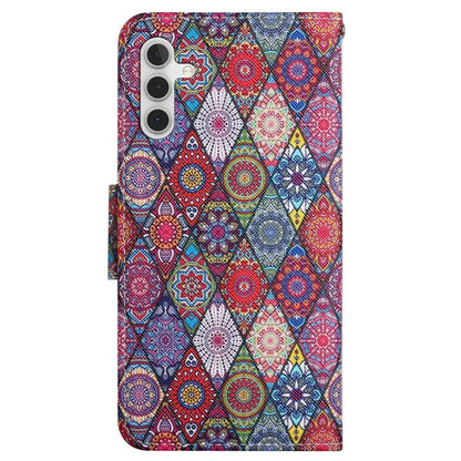 For Samsung Galaxy A15 5G Case PU Leather Pattern Printing Wallet Phone Cover with Strap