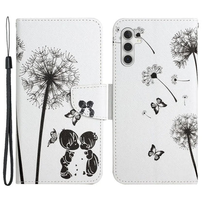 For Samsung Galaxy A15 5G Case PU Leather Pattern Printing Wallet Phone Cover with Strap