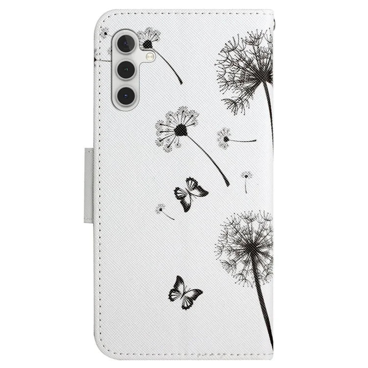 For Samsung Galaxy A15 5G Case PU Leather Pattern Printing Wallet Phone Cover with Strap