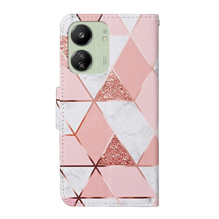 For Xiaomi Redmi 13C 4G / 5G / Poco C65 4G Leather Case Pattern Printing Phone Wallet Cover