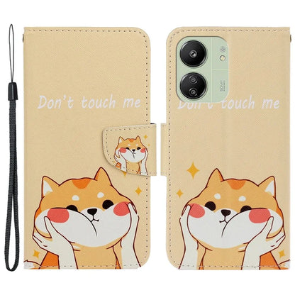 For Xiaomi Redmi 13C 4G / 5G / Poco C65 4G Leather Case Pattern Printing Phone Wallet Cover