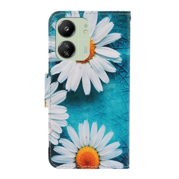 For Xiaomi Redmi 13C 4G / 5G / Poco C65 4G Leather Case Pattern Printing Phone Wallet Cover