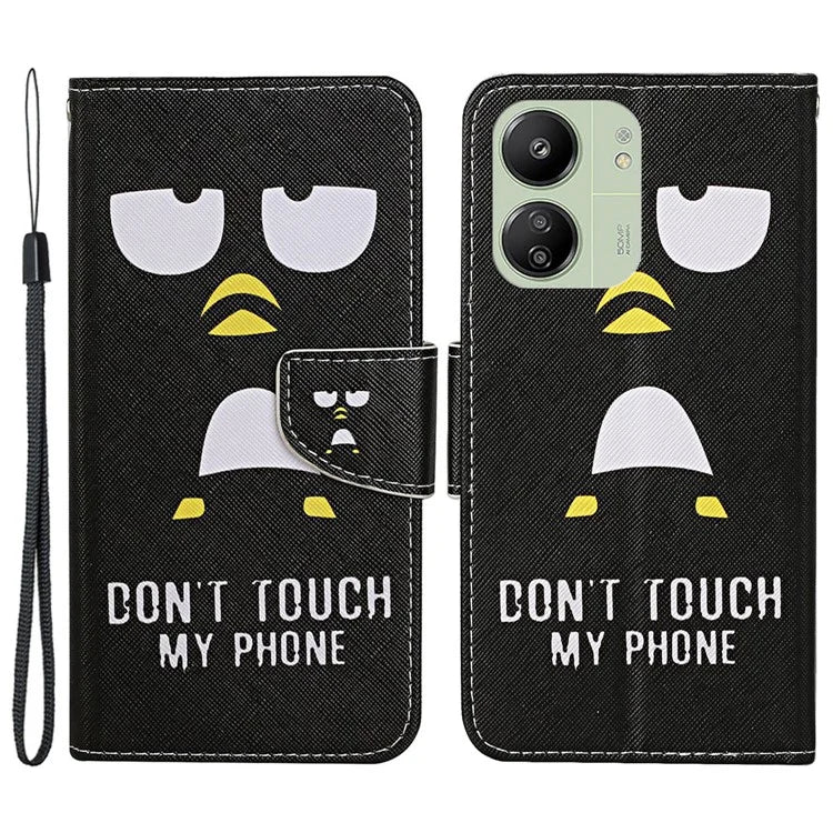 For Xiaomi Redmi 13C 4G / 5G / Poco C65 4G Leather Case Pattern Printing Phone Wallet Cover