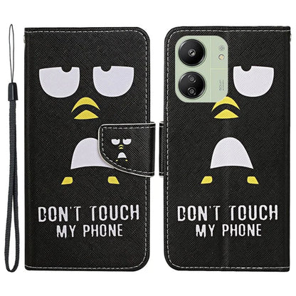For Xiaomi Redmi 13C 4G / 5G / Poco C65 4G Leather Case Pattern Printing Phone Wallet Cover