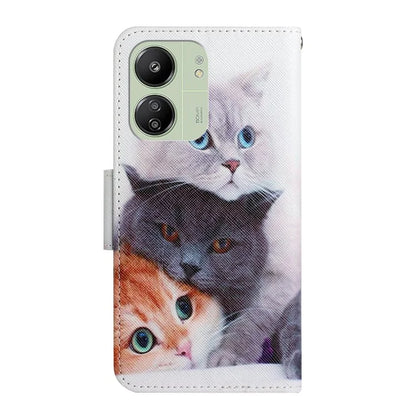 For Xiaomi Redmi 13C 4G / 5G / Poco C65 4G Leather Case Pattern Printing Phone Wallet Cover