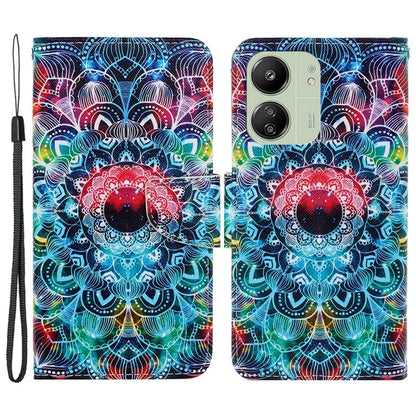For Xiaomi Redmi 13C 4G / 5G / Poco C65 4G Leather Case Pattern Printing Phone Wallet Cover