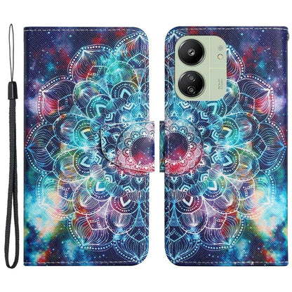For Xiaomi Redmi 13C 4G / 5G / Poco C65 4G Leather Case Pattern Printing Phone Wallet Cover