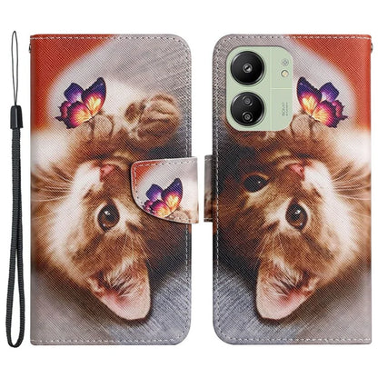 For Xiaomi Redmi 13C 4G / 5G / Poco C65 4G Leather Case Pattern Printing Phone Wallet Cover