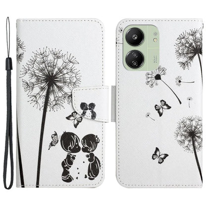 For Xiaomi Redmi 13C 4G / 5G / Poco C65 4G Leather Case Pattern Printing Phone Wallet Cover