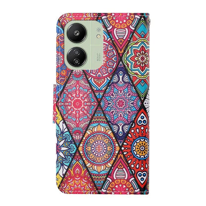 For Xiaomi Redmi 13C 4G / 5G / Poco C65 4G Leather Case Pattern Printing Phone Wallet Cover
