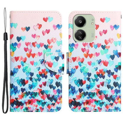For Xiaomi Redmi 13C 4G / 5G / Poco C65 4G Case Pattern Printing Wallet Stand Leather Cover