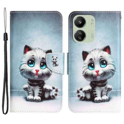 For Xiaomi Redmi 13C 4G / 5G / Poco C65 4G Case Pattern Printing Wallet Stand Leather Cover