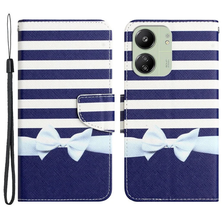 For Xiaomi Redmi 13C 4G / 5G / Poco C65 4G Case Pattern Printing Wallet Stand Leather Cover