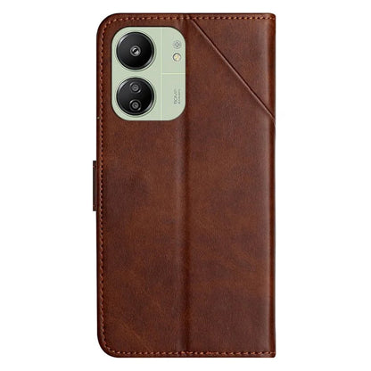 For Xiaomi Redmi 13C 4G / 5G / Poco C65 4G Case Lines Imprinted Leather Wallet Cover