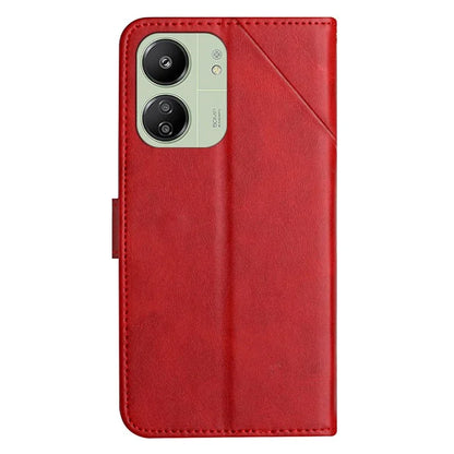 For Xiaomi Redmi 13C 4G / 5G / Poco C65 4G Case Lines Imprinted Leather Wallet Cover