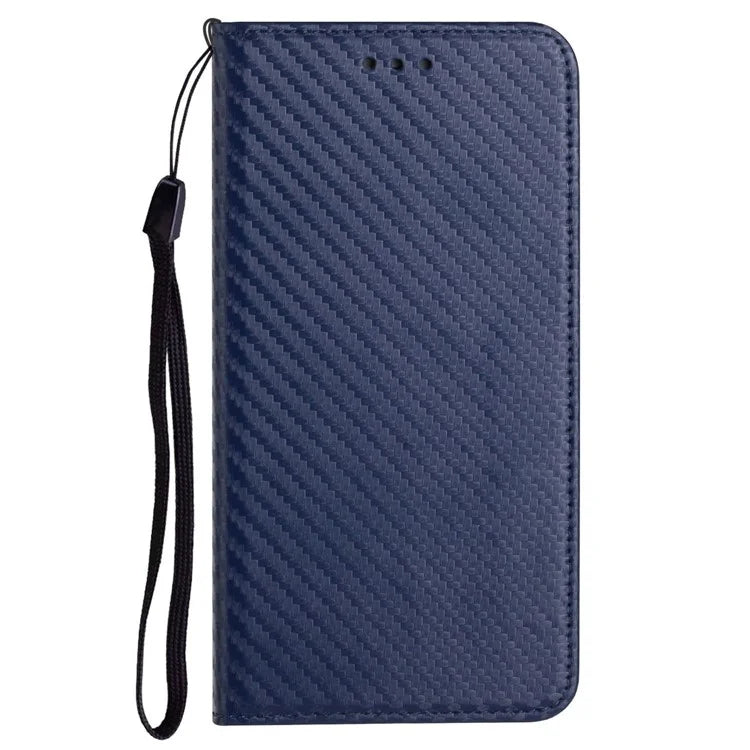 For Samsung Galaxy A15 5G Wallet Case Carbon Fiber Texture Leather Phone Cover