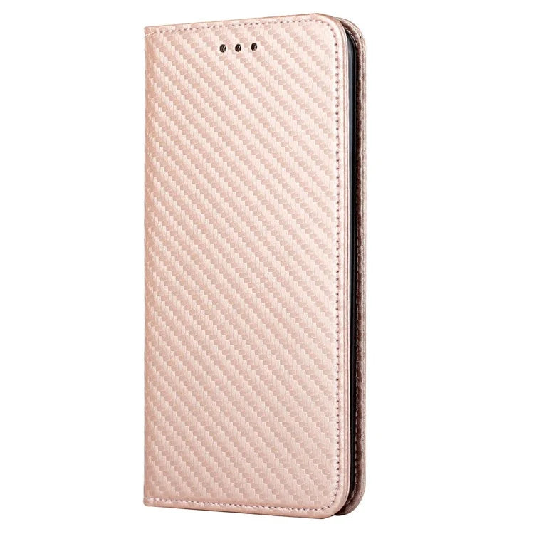 For Samsung Galaxy A15 5G Wallet Case Carbon Fiber Texture Leather Phone Cover