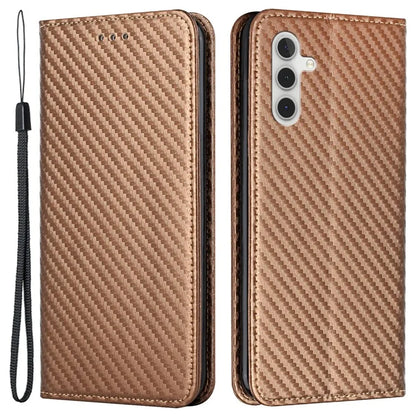 For Samsung Galaxy A15 5G Wallet Case Carbon Fiber Texture Leather Phone Cover