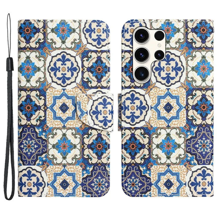 For Samsung Galaxy S24 Ultra Case Pattern Printing Phone Cover with Wallet