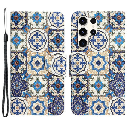 For Samsung Galaxy S24 Ultra Case Pattern Printing Phone Cover with Wallet