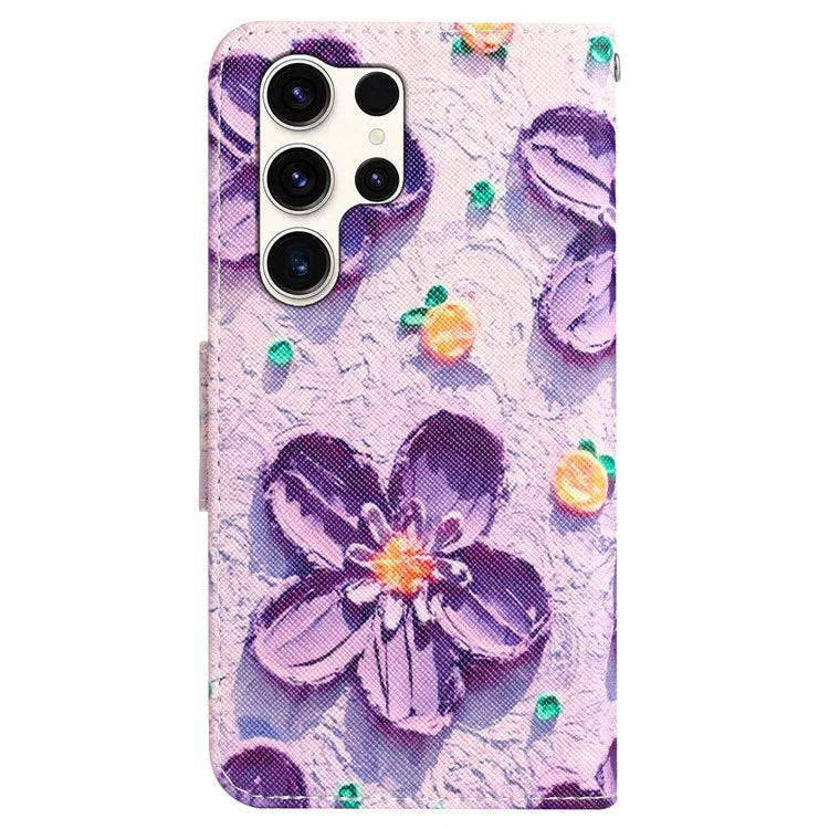 For Samsung Galaxy S24 Ultra Case Pattern Printing Phone Cover with Wallet
