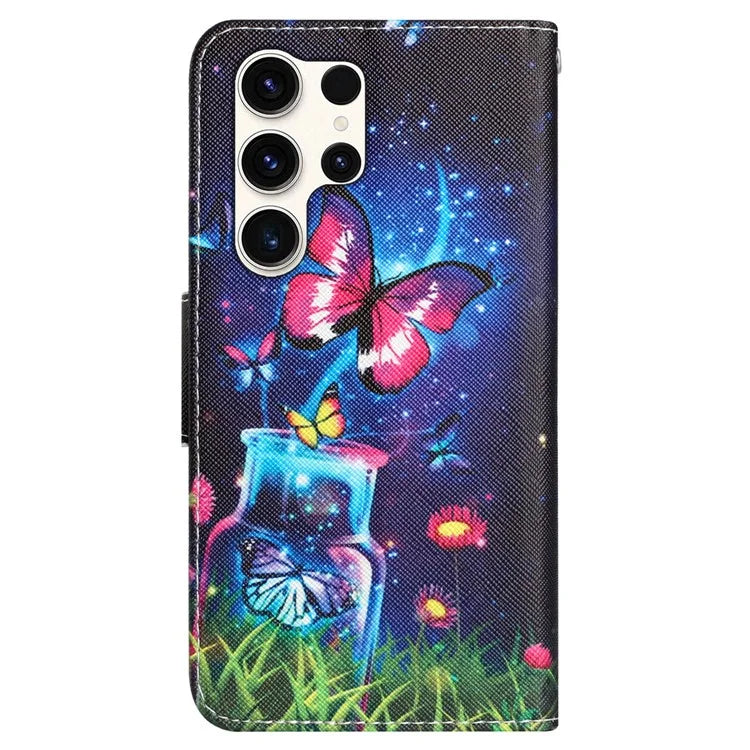 For Samsung Galaxy S24 Ultra Case Pattern Printing Phone Cover with Wallet