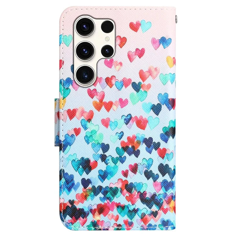 For Samsung Galaxy S24 Ultra Case Pattern Printing Phone Cover with Wallet