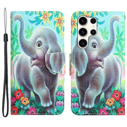 For Samsung Galaxy S24 Ultra Case Pattern Printing Phone Cover with Wallet