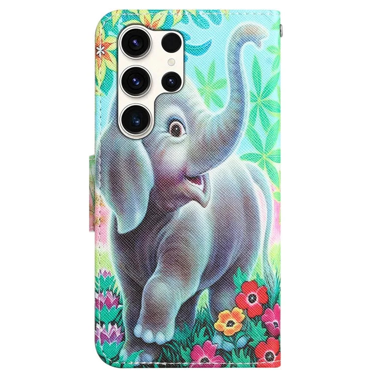 For Samsung Galaxy S24 Ultra Case Pattern Printing Phone Cover with Wallet