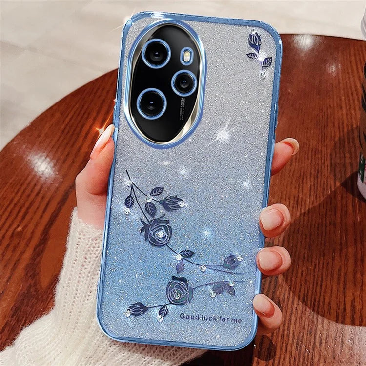 KADEM For Honor 100 Pro 5G Cell Phone Case Flower Pattern Gradient TPU Back Cover
