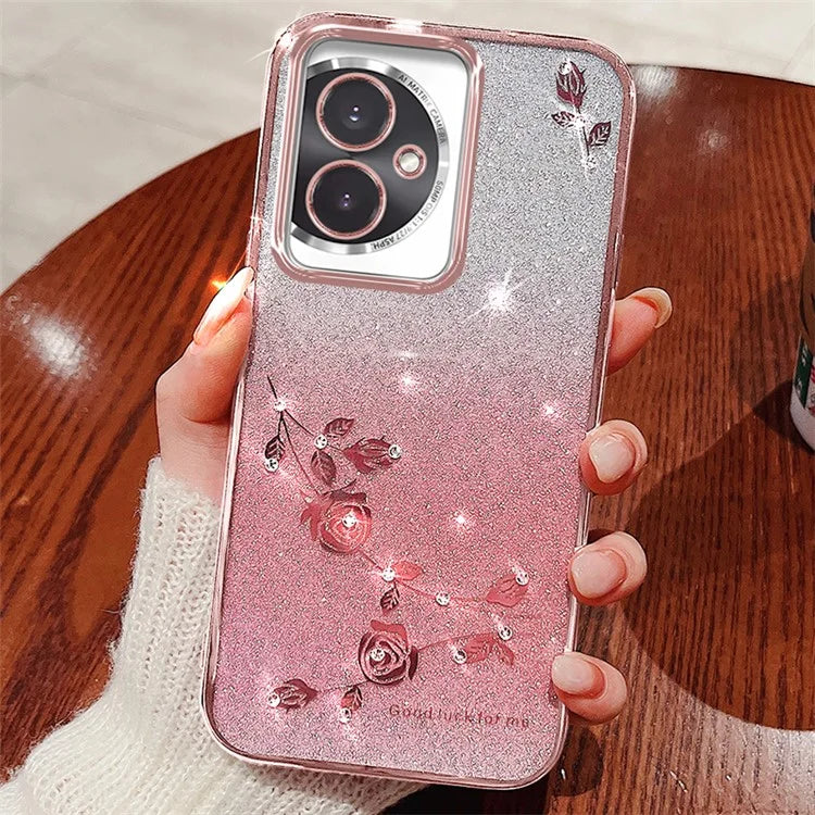 KADEM For Honor 100 5G Cell Phone Case Gradient Glitter Anti-scratch TPU Cover