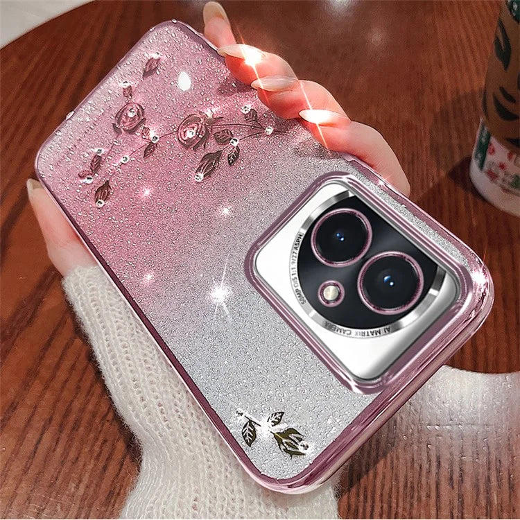 KADEM For Honor 100 5G Cell Phone Case Gradient Glitter Anti-scratch TPU Cover