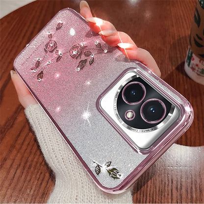 KADEM For Honor 100 5G Cell Phone Case Gradient Glitter Anti-scratch TPU Cover