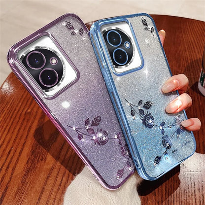 KADEM For Honor 100 5G Cell Phone Case Gradient Glitter Anti-scratch TPU Cover