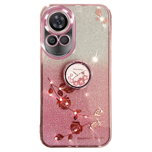 KADEM For Huawei nova 12 5G Cell Phone Case Glitter TPU Ring Kickstand Anti-scratch Cover