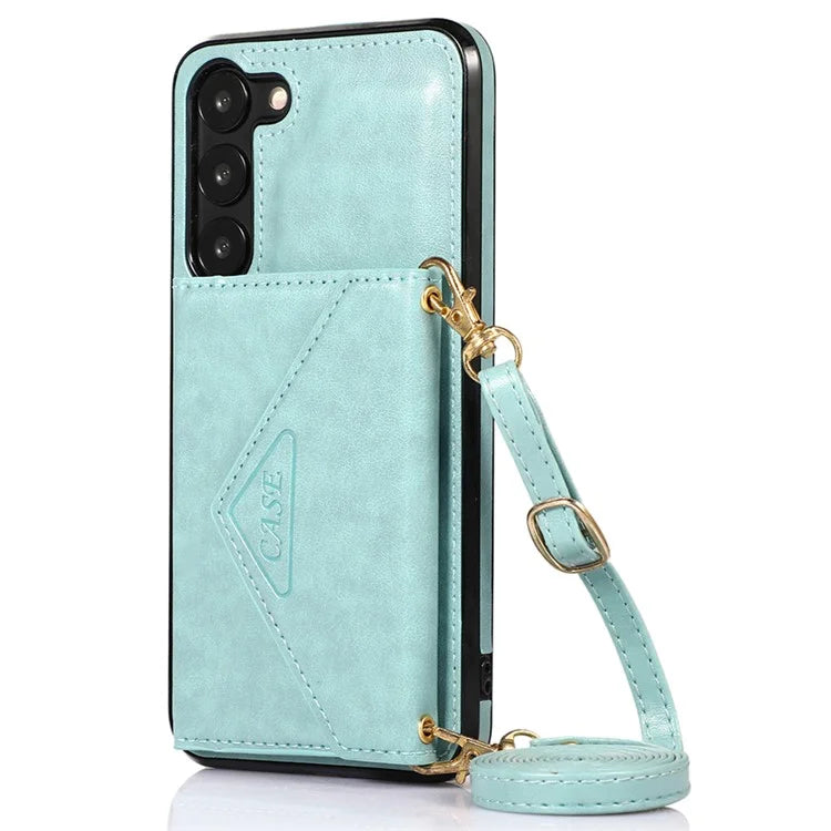 For Samsung Galaxy A14 5G / 4G Case Card Holder Kickstand PU Leather+TPU Crossbody Cover