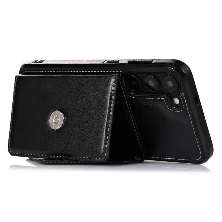 For Samsung Galaxy A14 5G / 4G Case Card Holder Kickstand PU Leather+TPU Crossbody Cover