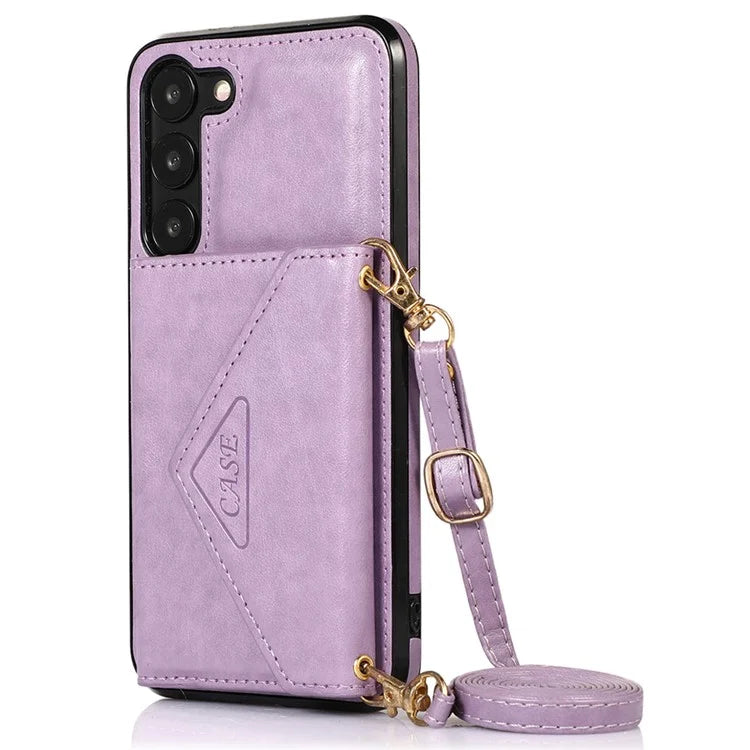 For Samsung Galaxy A14 5G / 4G Case Card Holder Kickstand PU Leather+TPU Crossbody Cover