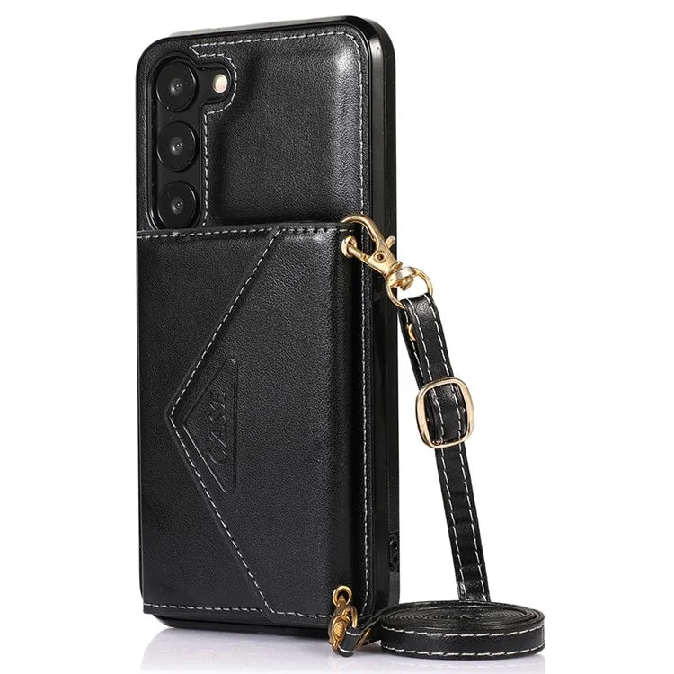 For Samsung Galaxy A54 5G Cell Phone Case Leather+TPU Crossbody Cover with Card Holder